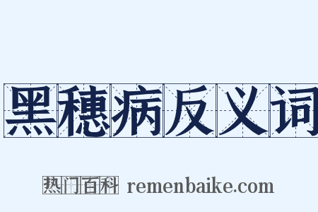 黑穗病反义词是什么意思的图片